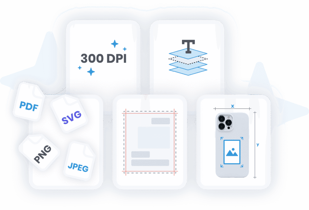 Print automation dashboard showing export settings and file delivery
