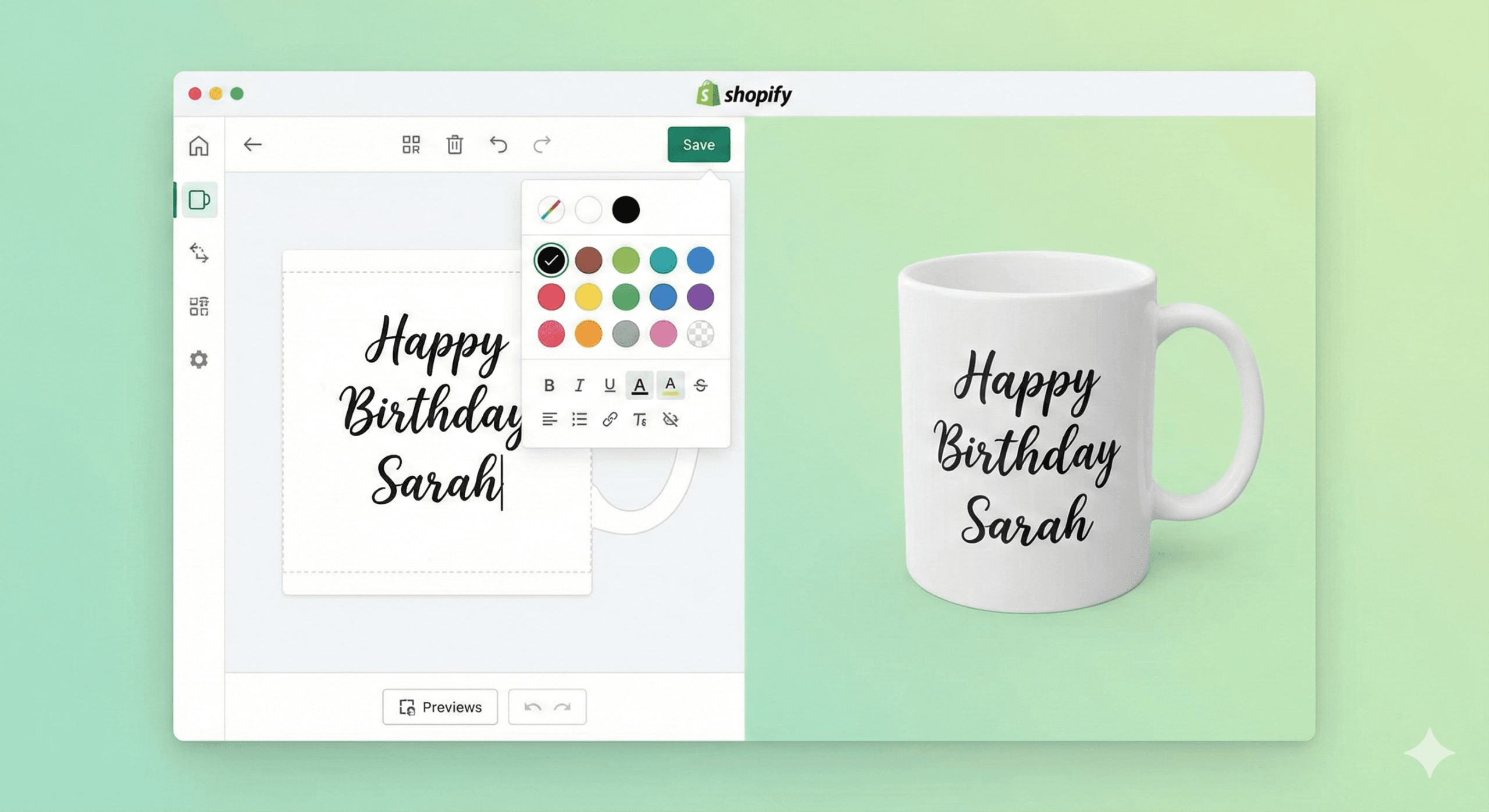 content custom products shopify