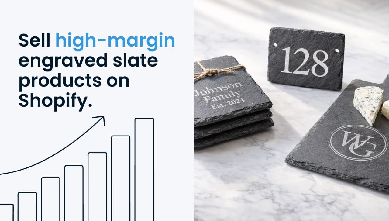 sell engraved slate products Shopify